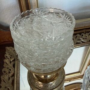 Clear Glass Starburst coasters- (Set)of 6